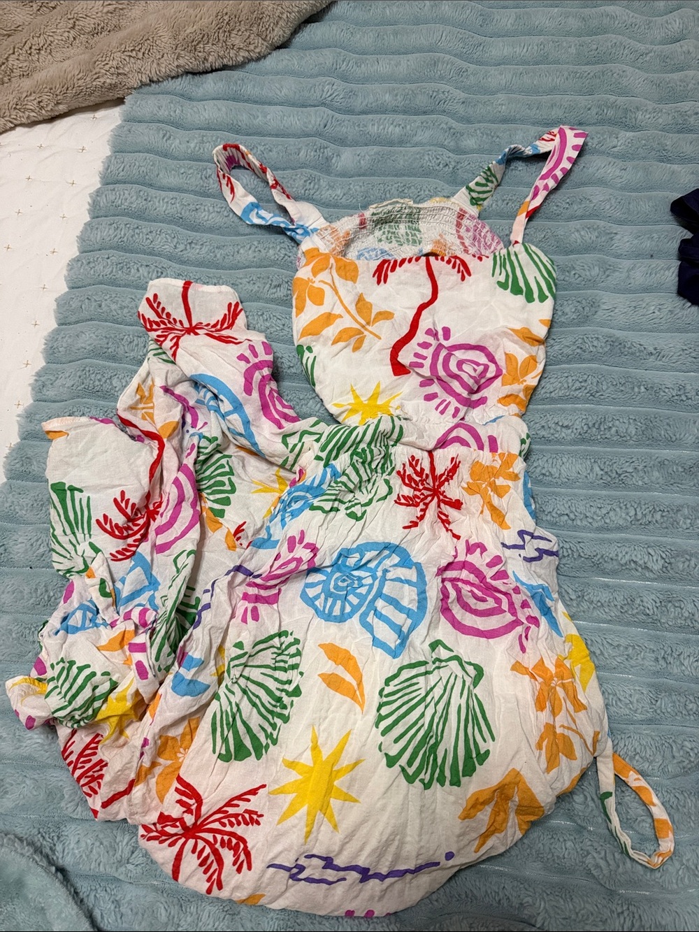 Multicolor Tropical Print Sundress